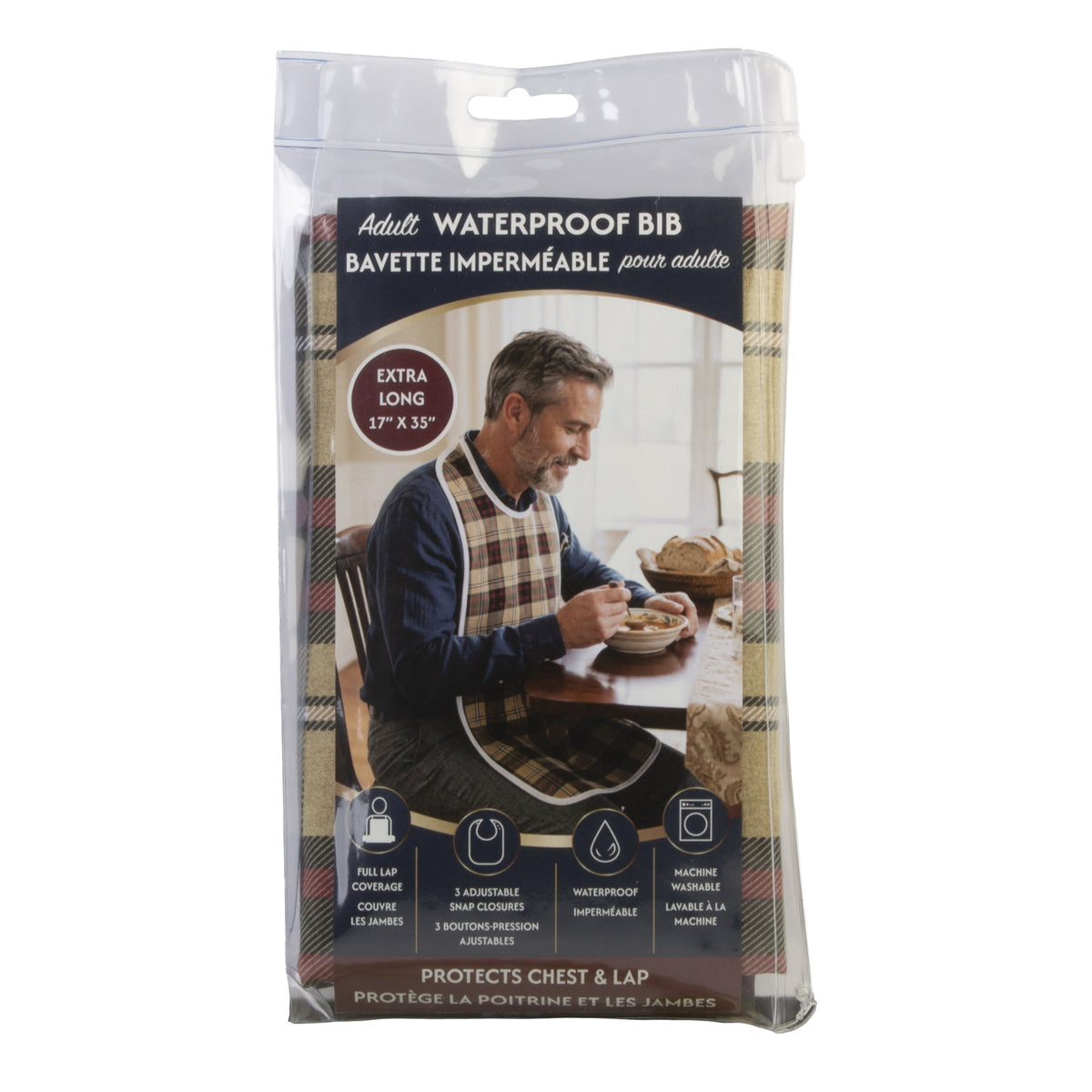 Extra-Long Adult Reusable Waterproof Bib Style 4300