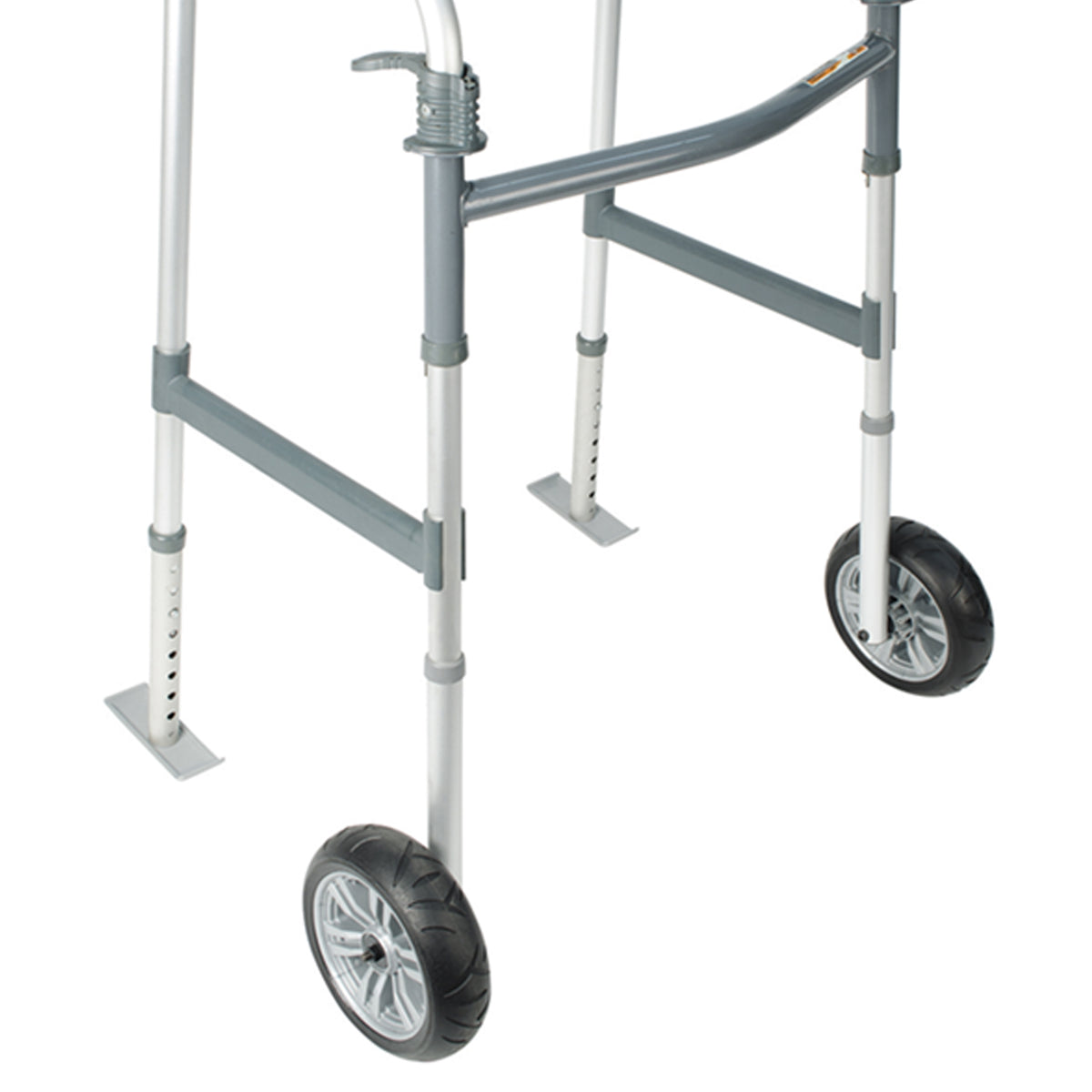 Mobility Aid Off-Road Walker Conversion Kit with Large 8-Inch Tread Wheels and Oversized Gliders