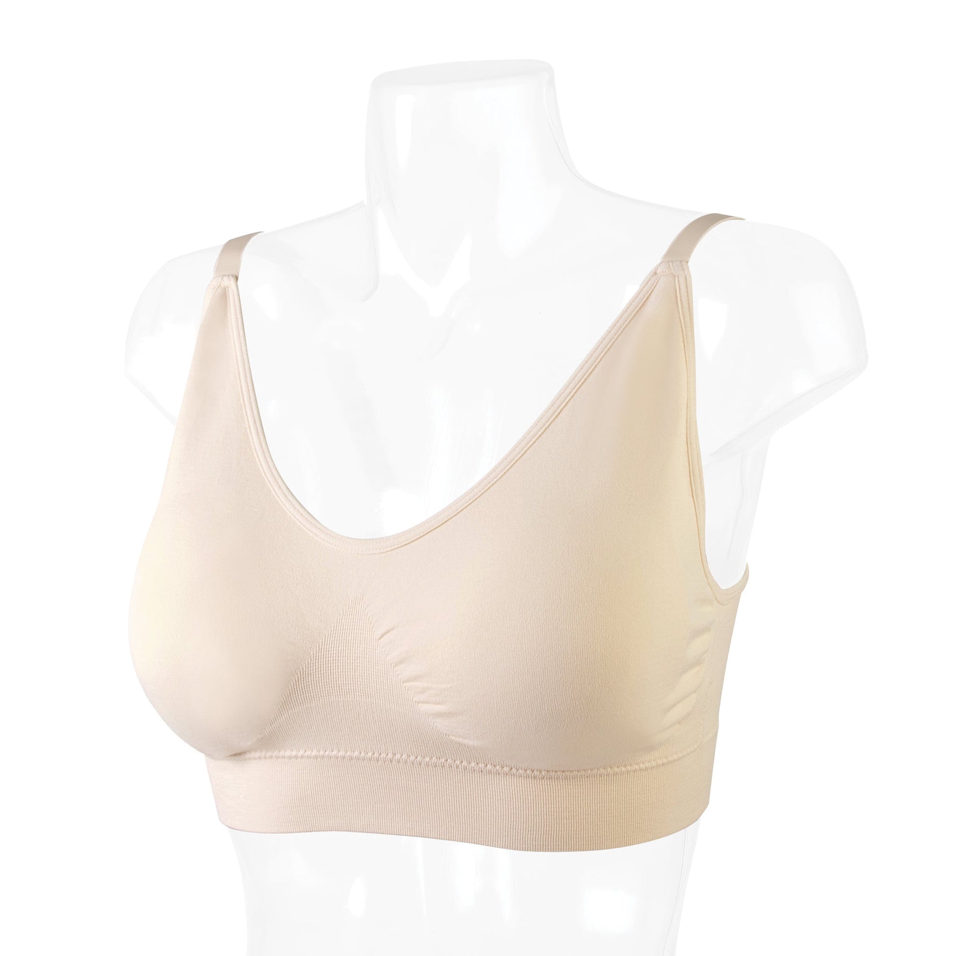 Seamless Padded Slip-On Adjustable Straps Comfort Bra