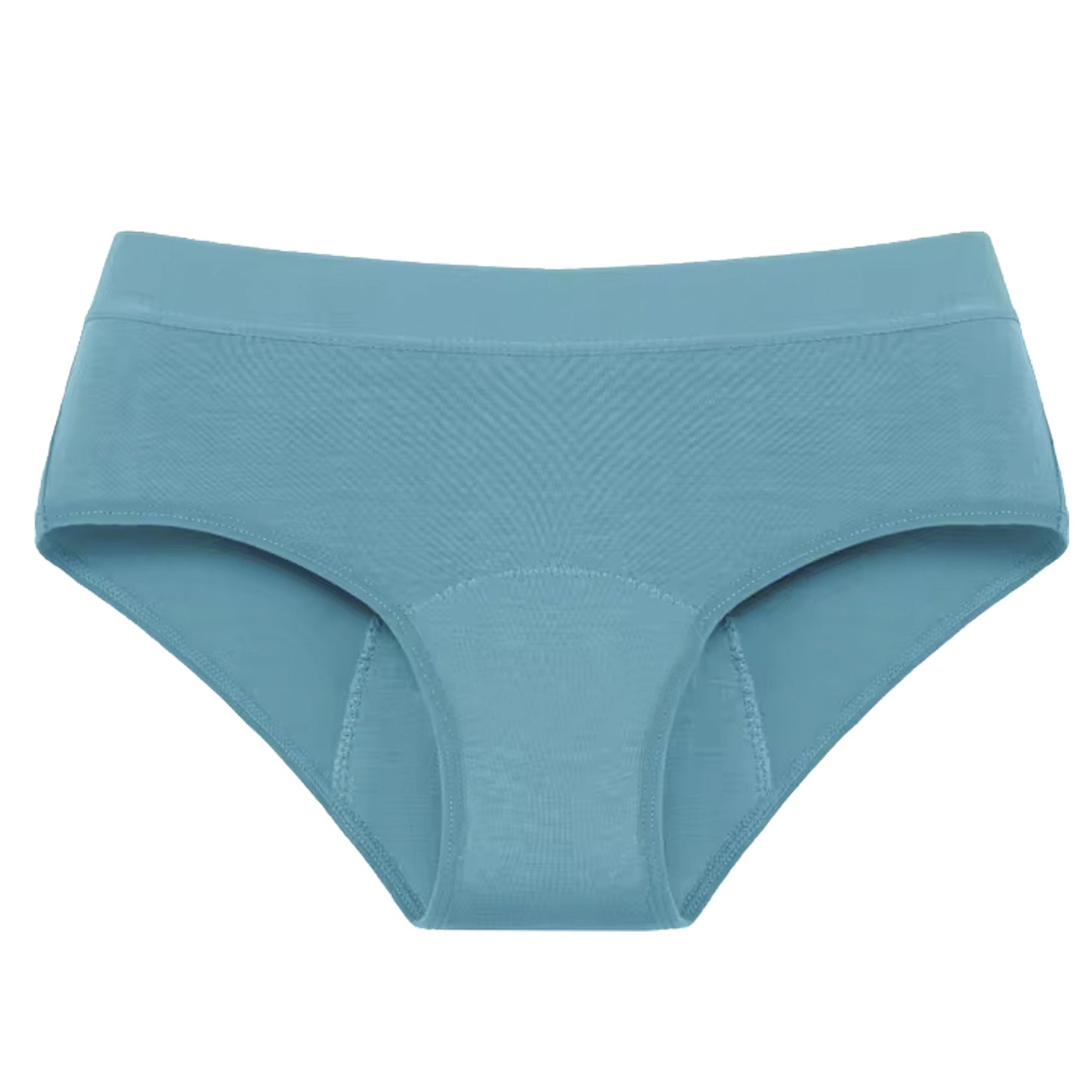 Period and Light Bladder Leakproof Bamboo Fiber Mid-Rise Bikini Underwear Green