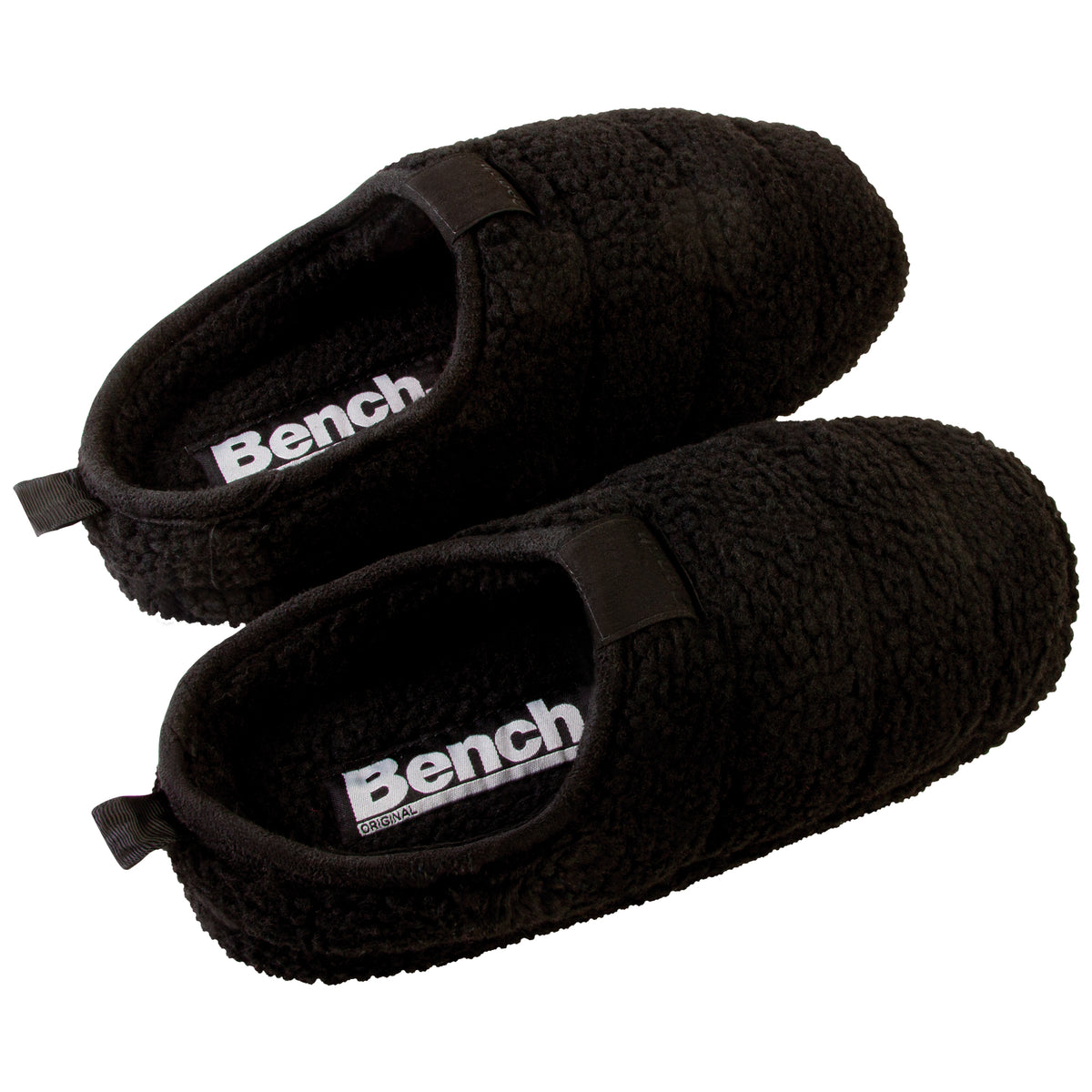 Sherpa Scuff Slip-on Slippers Bench Brand Padded Non-skid Rubber Sole