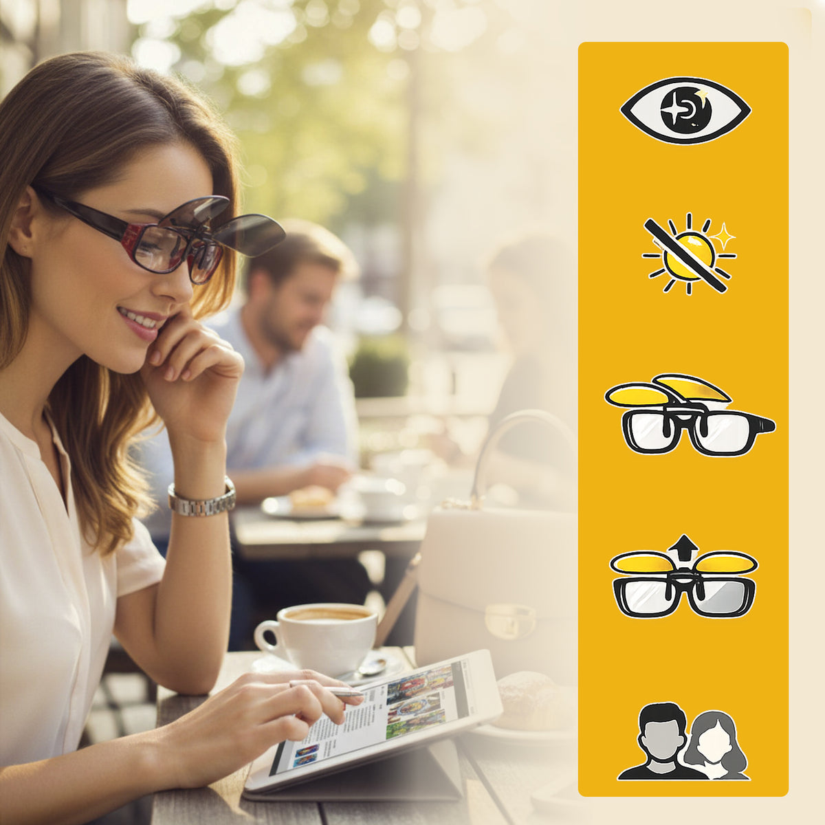 ClearVision HD Sun Optics Clip-On Glasses