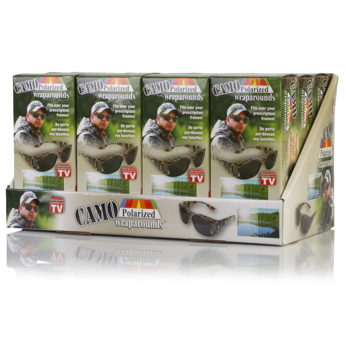 Fitover Glasses - Polarized Wraparound Sunglasses - Camo Frames