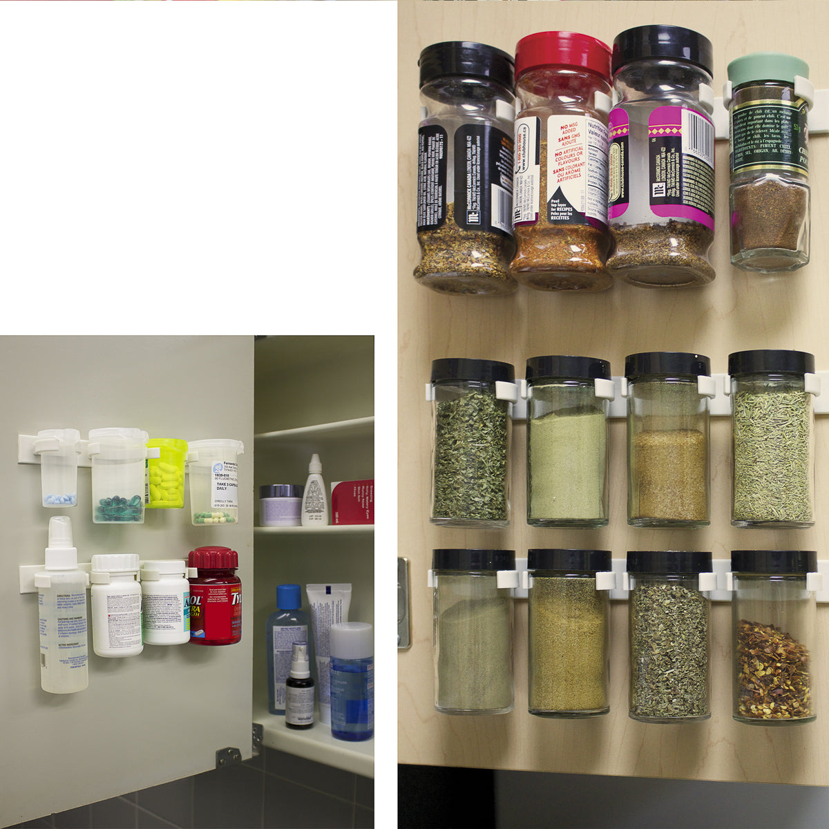 Stick N Clip Peel & Stick Bottle Organizer – 24 Clips - N62135