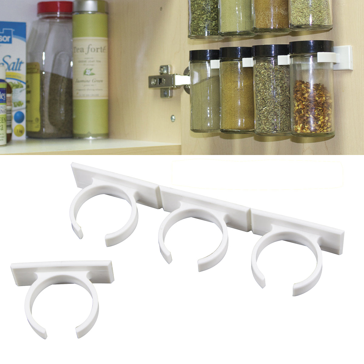 Stick N Clip Peel & Stick Bottle Organizer – 24 Clips - N62135