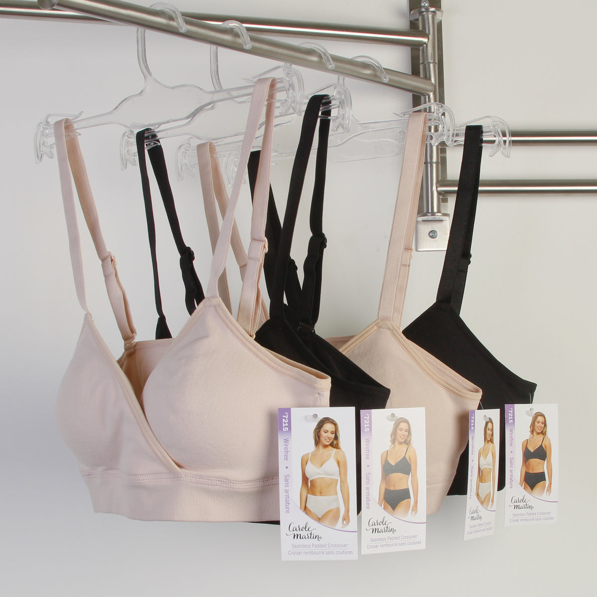 Carole Martin 7215 Padded Crossover Comfort Bra Wholesale Hanger Program