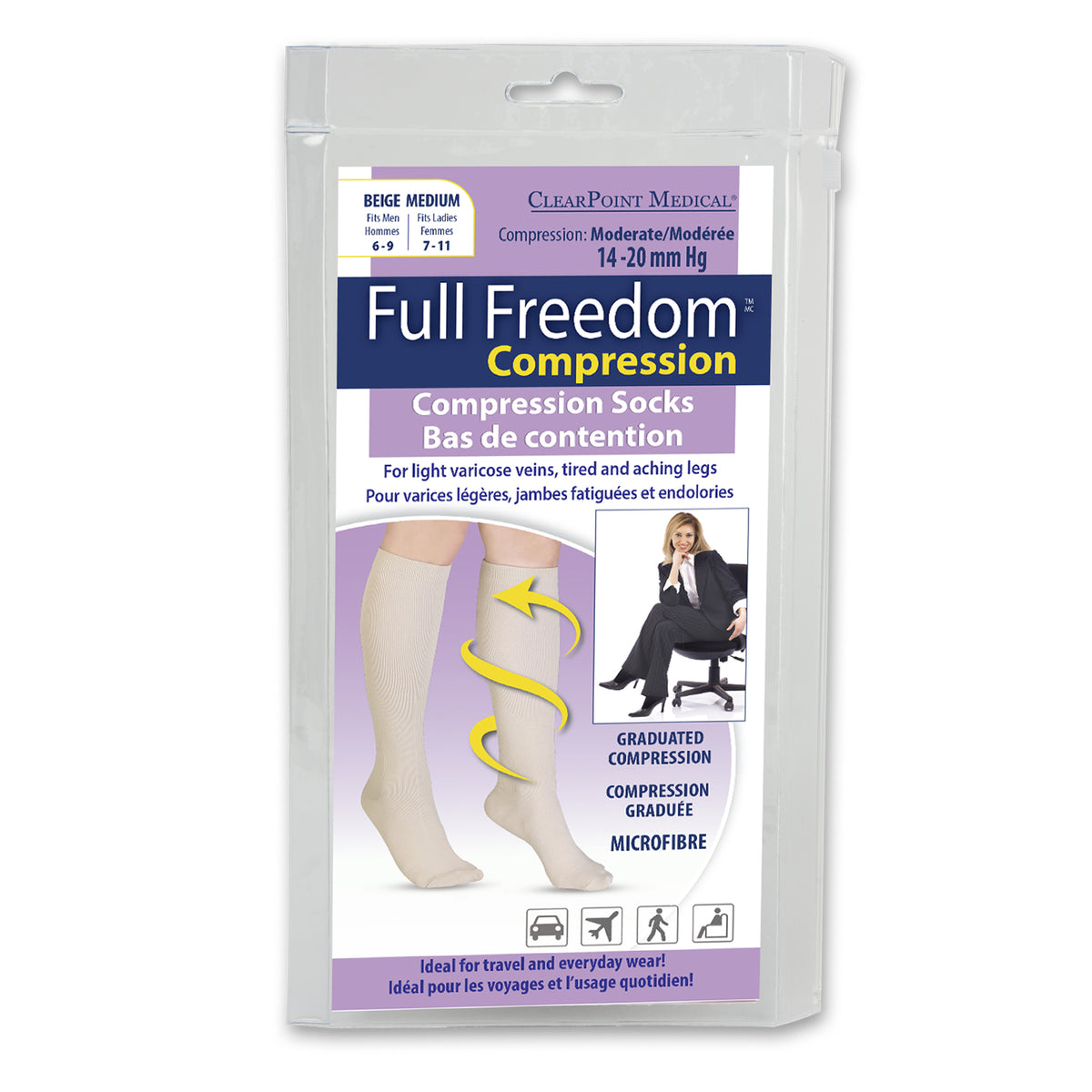 Compression Socks - Graduated Compression 14-20 mm Hg Socks Style 0552