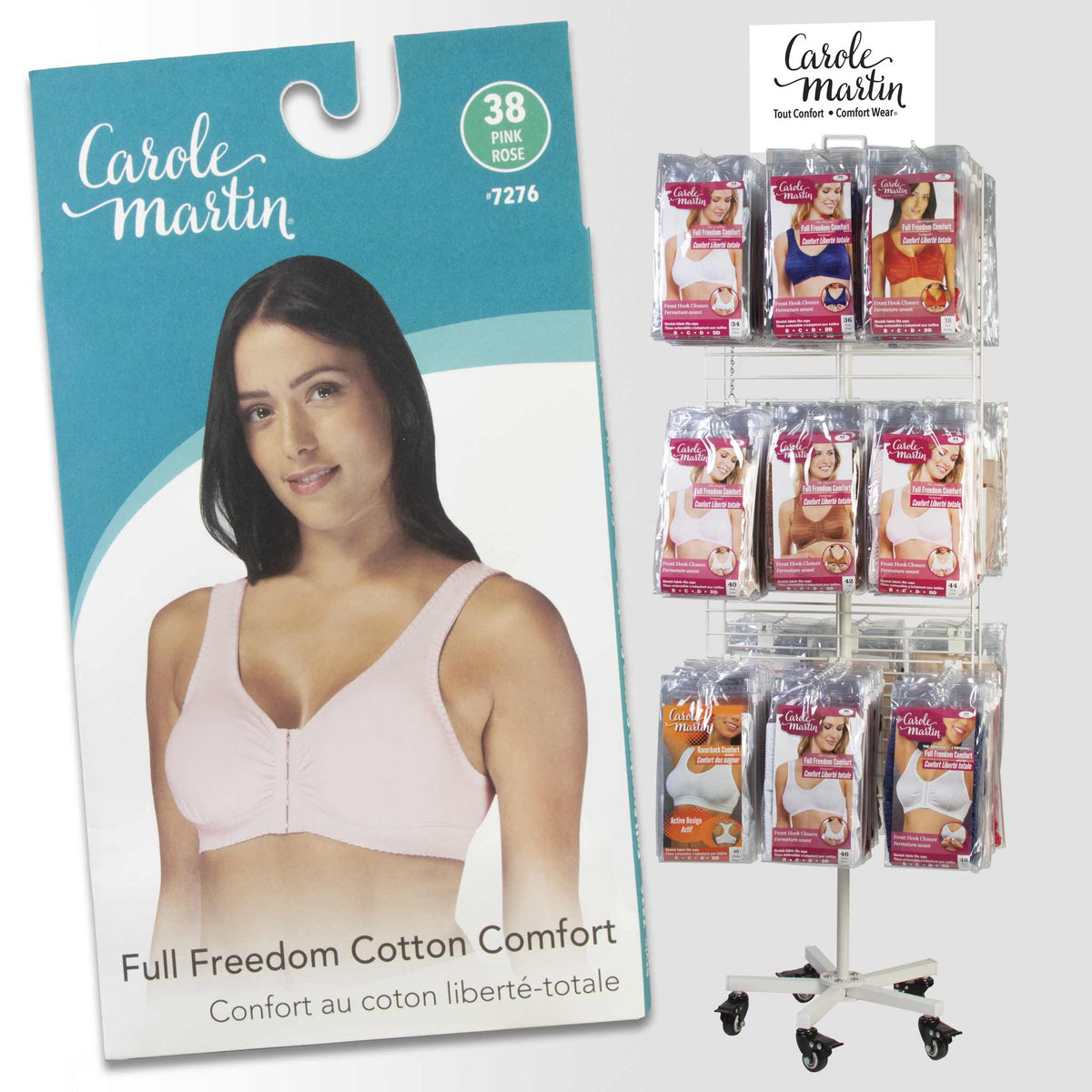 Carole Martin Full Freedom Cotton Front Closure Comfort Bra - Peg Program