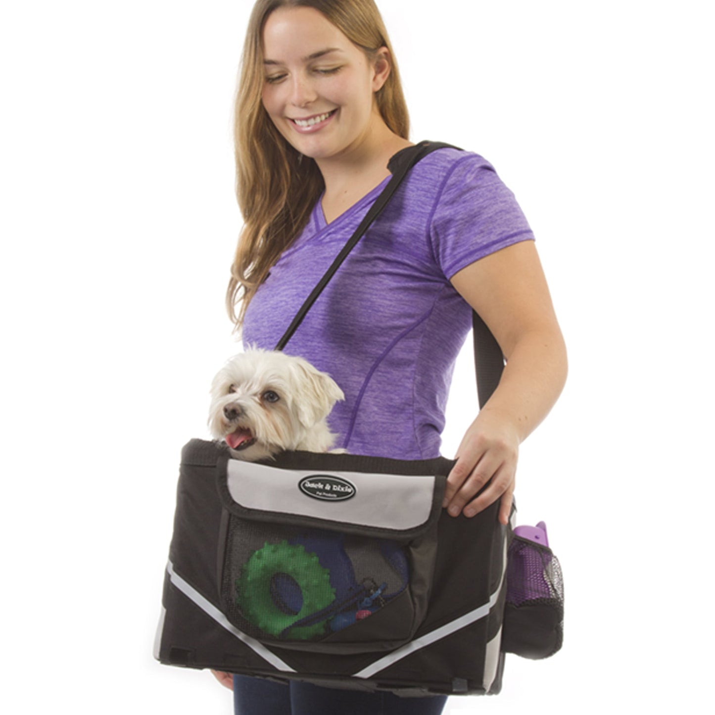 Jack and Dixie Traveler 2-in-1 Pet Bike Basket and Over the Shoulder Carrier