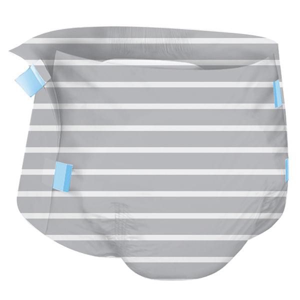 Maximum Absorbency Incontinence Adult Briefs - AM:PM Stripes