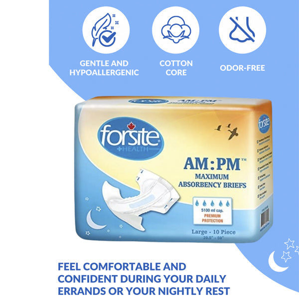 AM:PM Maximum Absorbency Adult Briefs