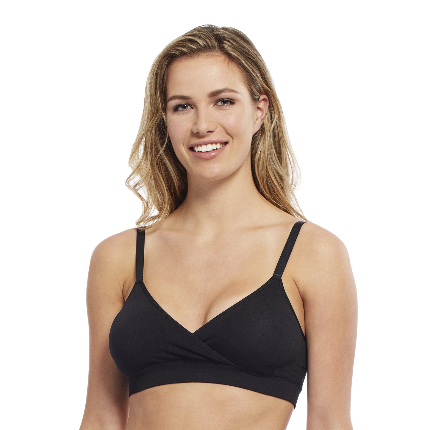 Seamless Padded Slip-On Crossover Comfort Bra