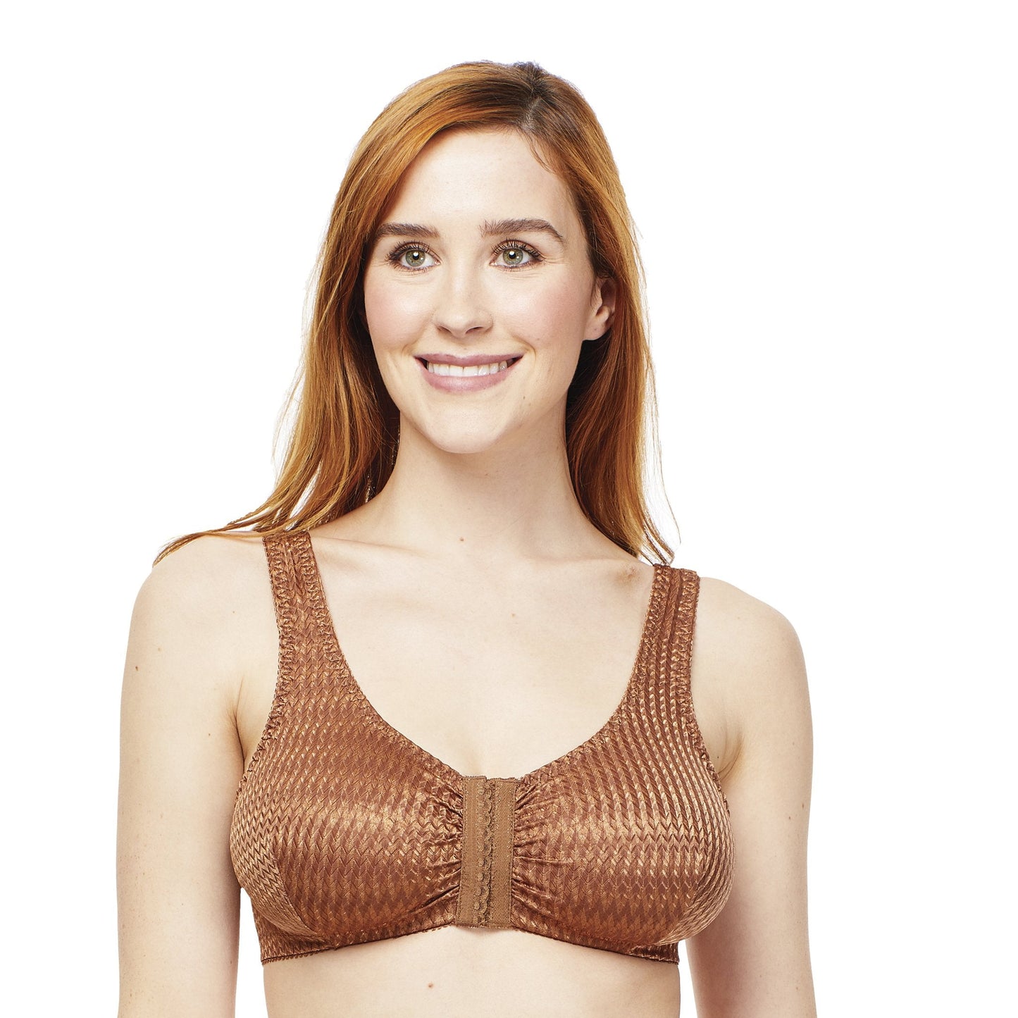 Carole Martin Full Freedom Front Closure Comfort Bra - Cafe