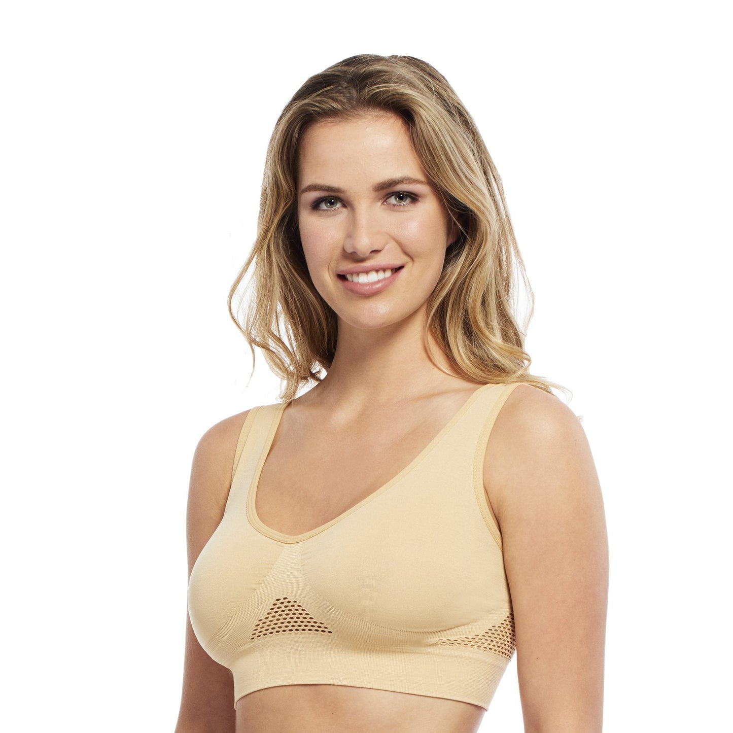 Carole Martin Cooling Mesh Comfort Bra - Beige