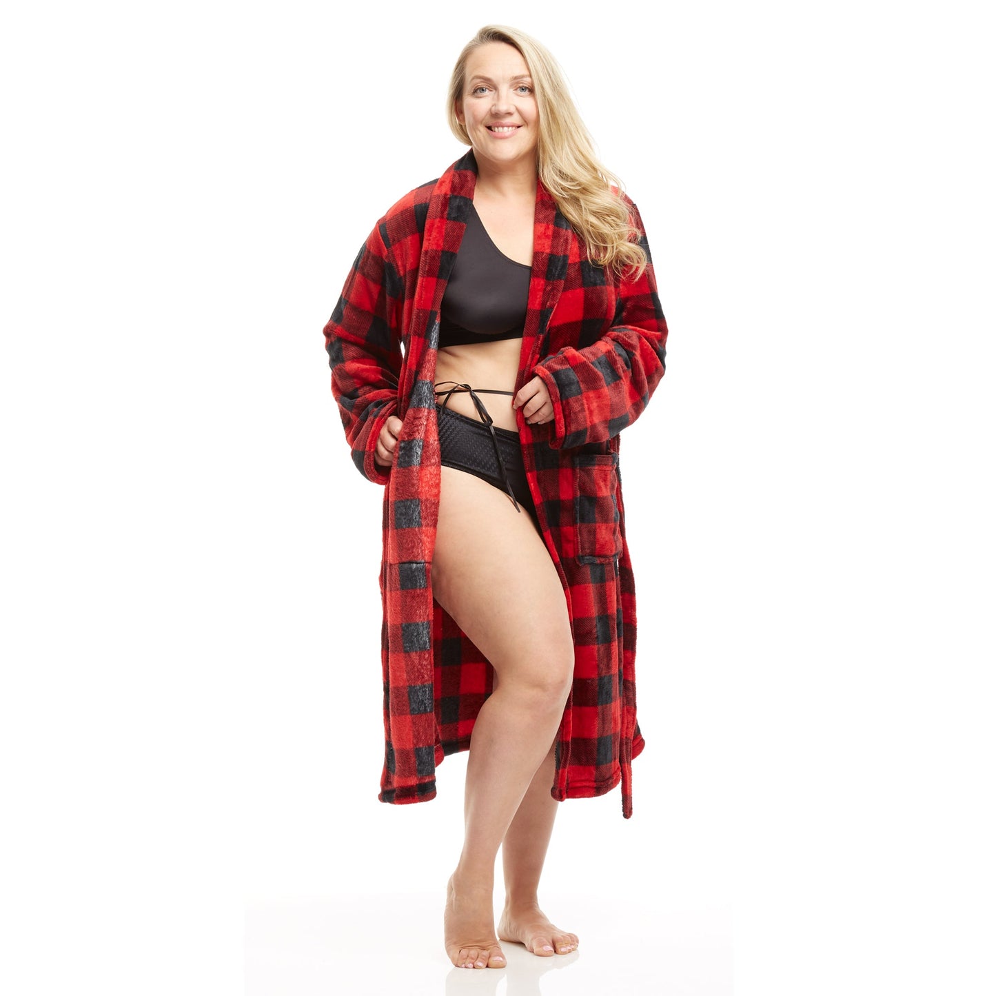 Women's Shawl Collar Full Length Soft Fleece Bath Robe