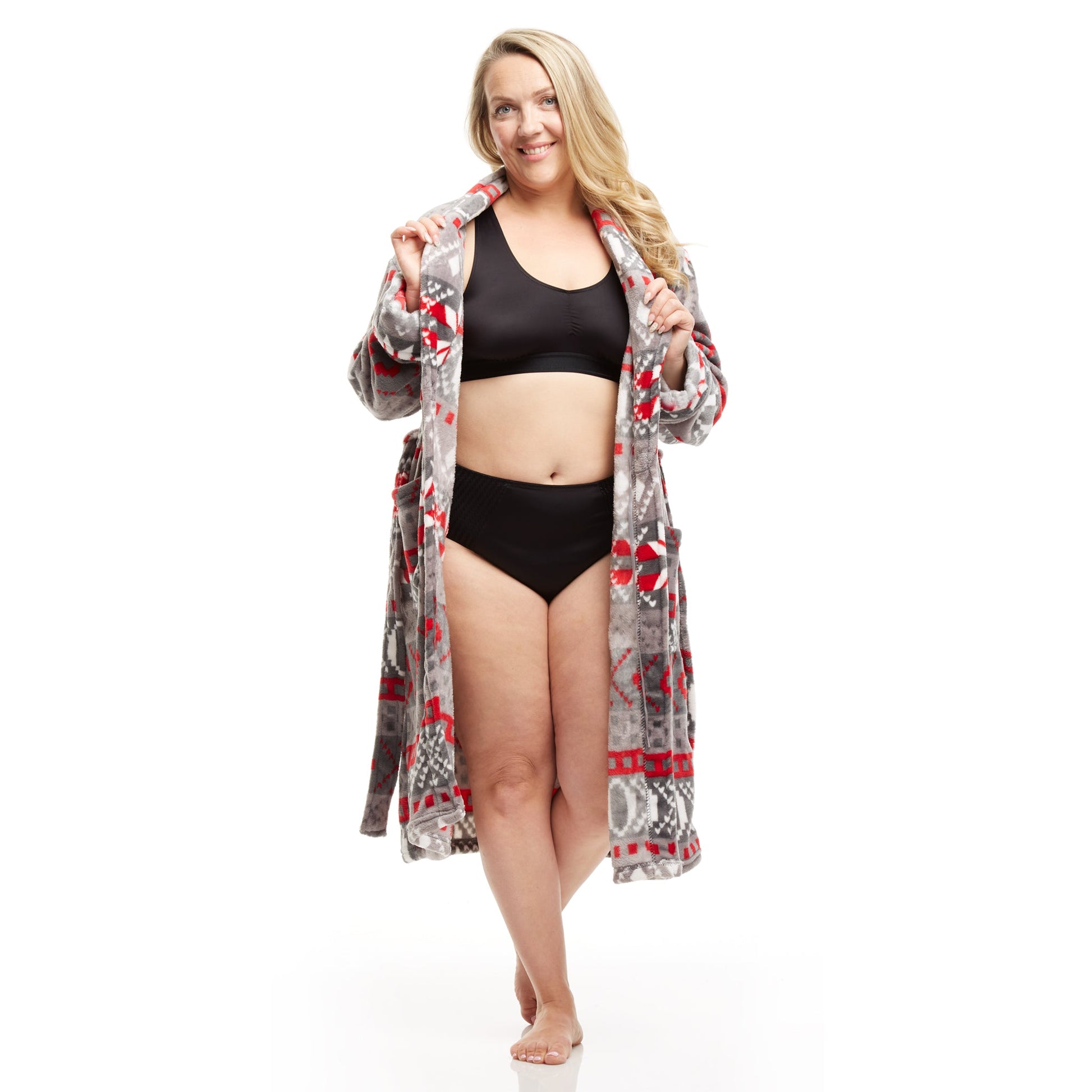 Women's Shawl Collar Full Length Soft Fleece Bath Robe