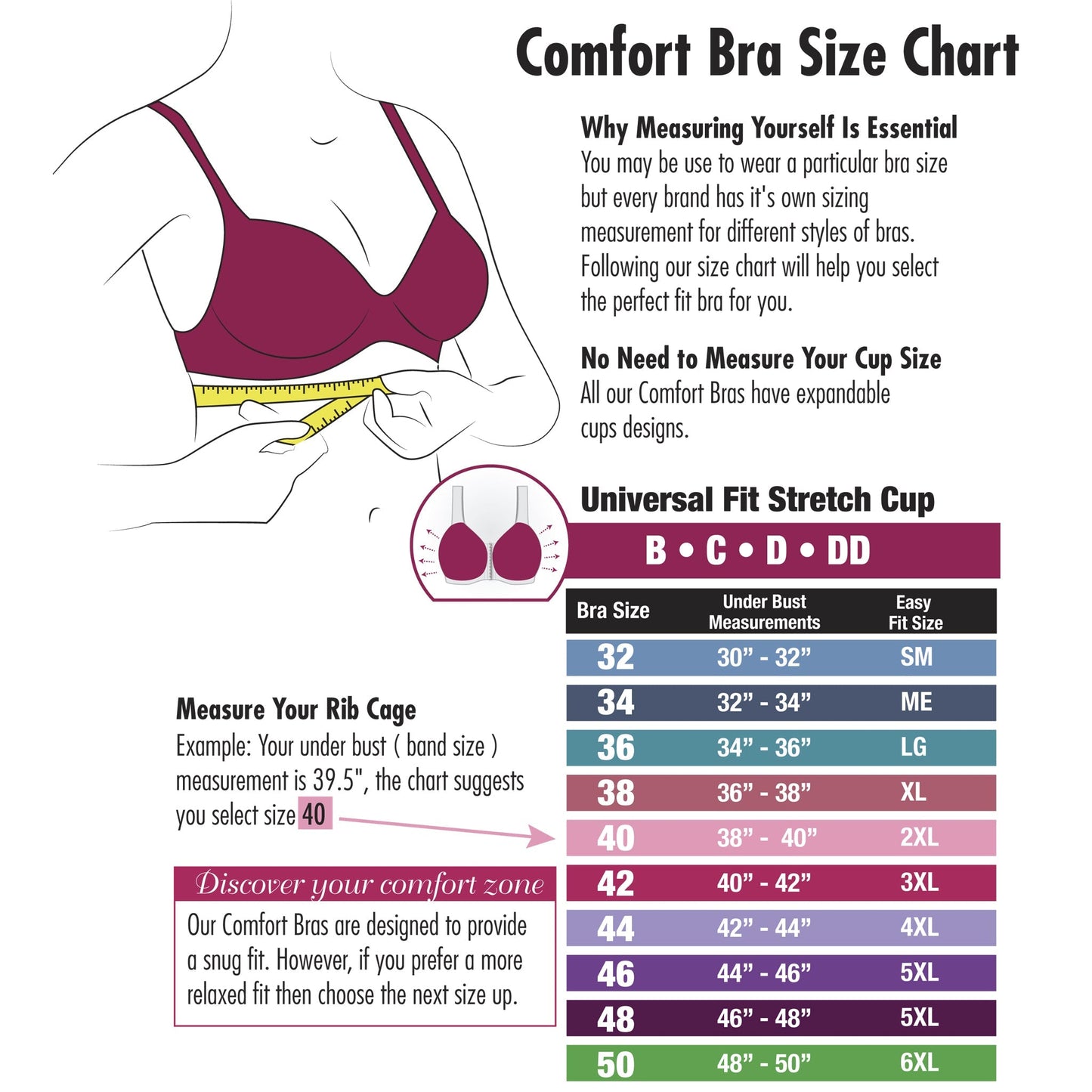 Set Of 3  Full Freedom Comfort Bra