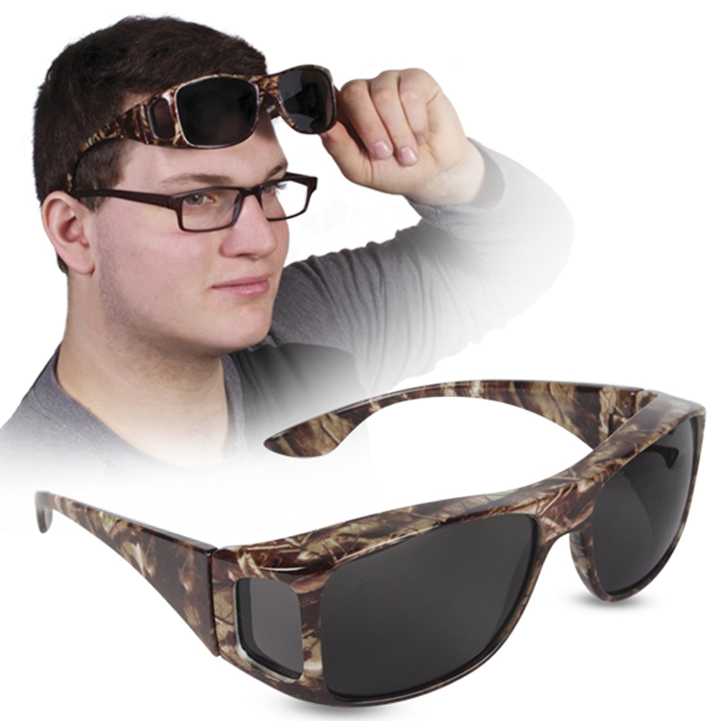 Camo Polarized Wraparounds