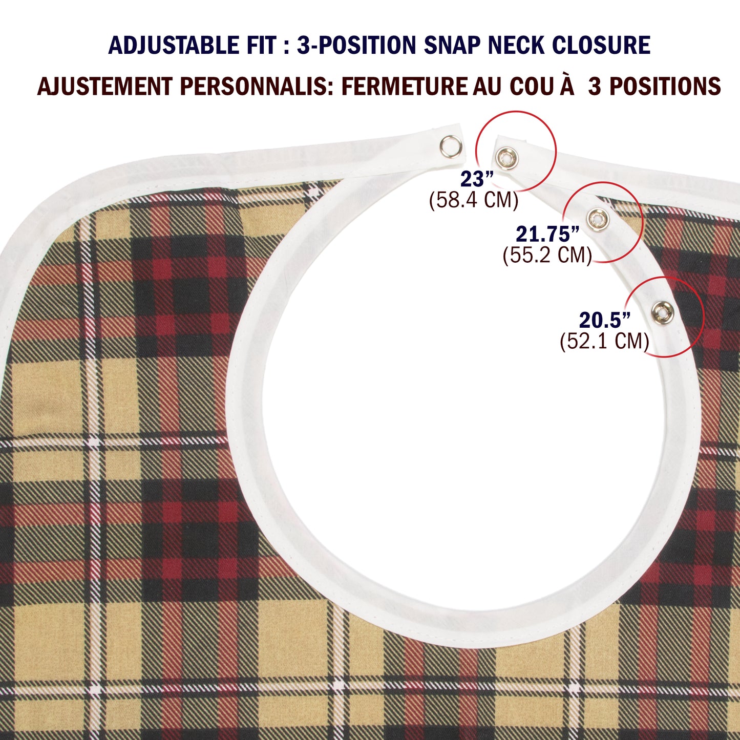 Adult Waterproof Bib | Extra Long Washable Bib with Full Lap Protection