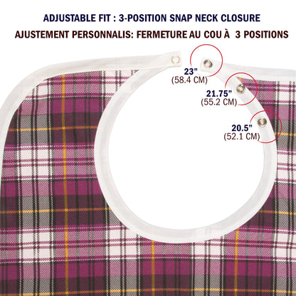 Adult Waterproof Bib | Extra Long Washable Bib with Full Lap Protection