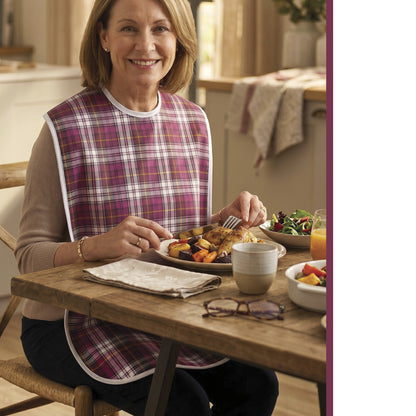 Adult Waterproof Bib | Extra Long Washable Bib with Full Lap Protection