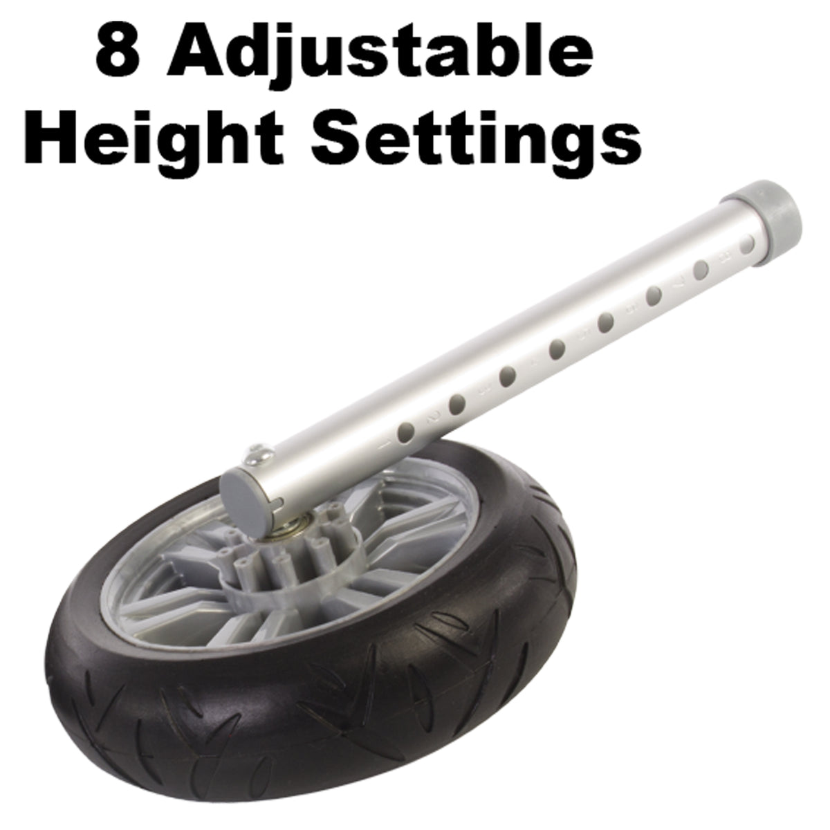 Mobility Aid Off-Road Walker Conversion Kit with Large 8-Inch Tread Wheels and Oversized Gliders