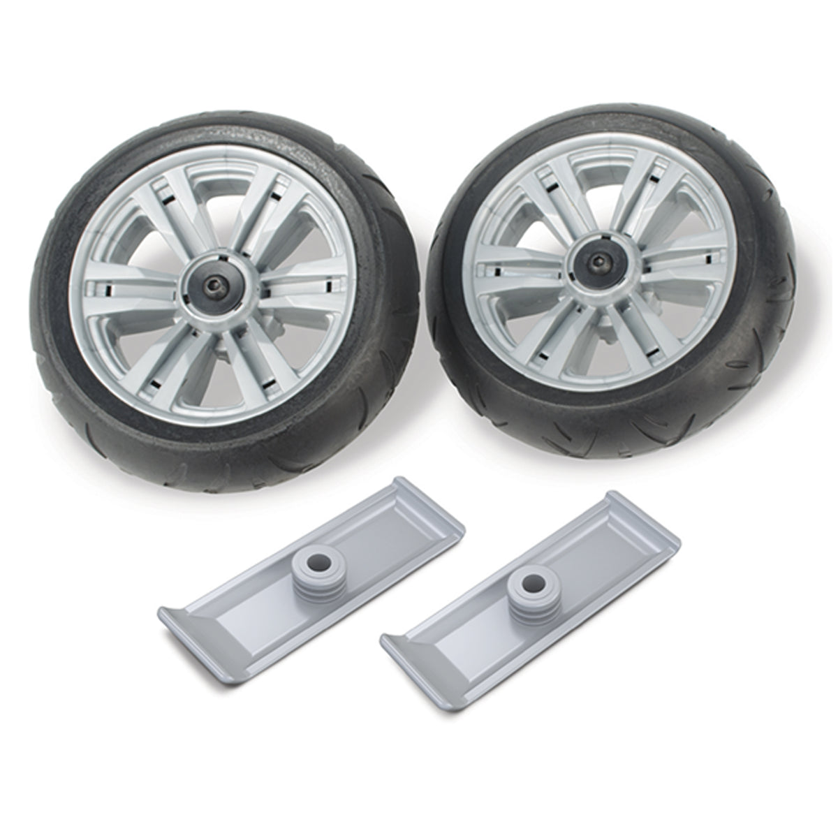 Mobility Aid Off-Road Walker Conversion Kit with Large 8-Inch Tread Wheels and Oversized Gliders