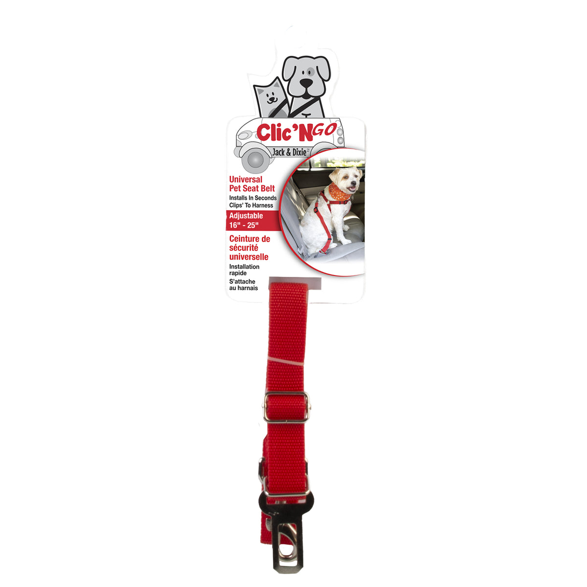 Pet Seat Belt - Jack & Dixie Clic and Go Universal