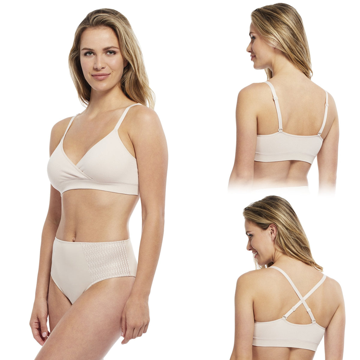 Carole Martin 7215 Padded Crossover Comfort Bra Blush