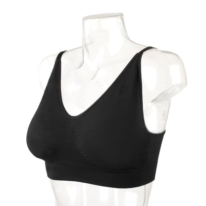 Seamless Padded Slip-On Adjustable Straps Comfort Bra