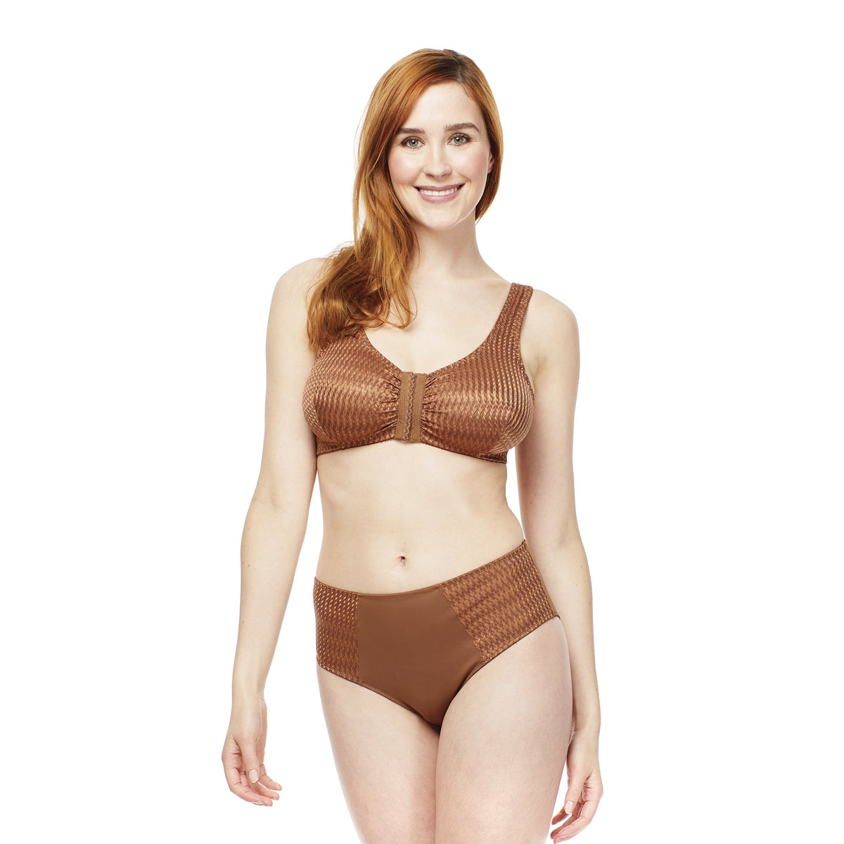 Carole Martin Comfort Wear Full Freedom Comfort Bra - Cafe