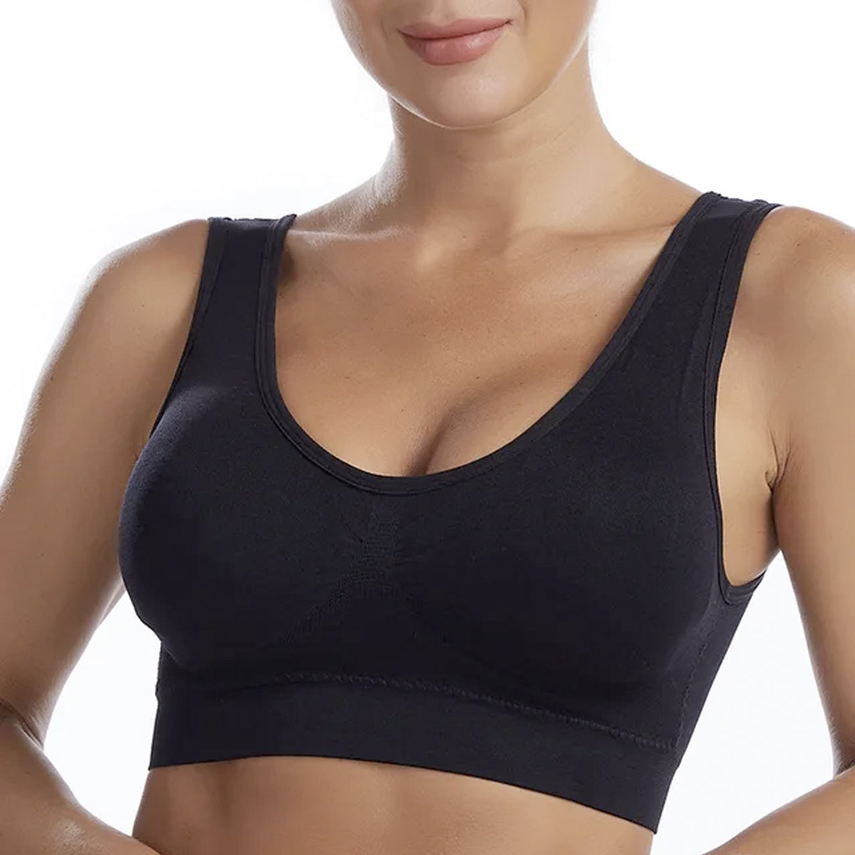 Slip-On Wireless Seamless Padded Bralette Comfort Bra