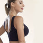 Slip-On Wireless Seamless Padded Bralette Comfort Bra - Black