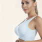 Slip-On Wireless Seamless Padded Bralette Comfort Bra - Seafoam
