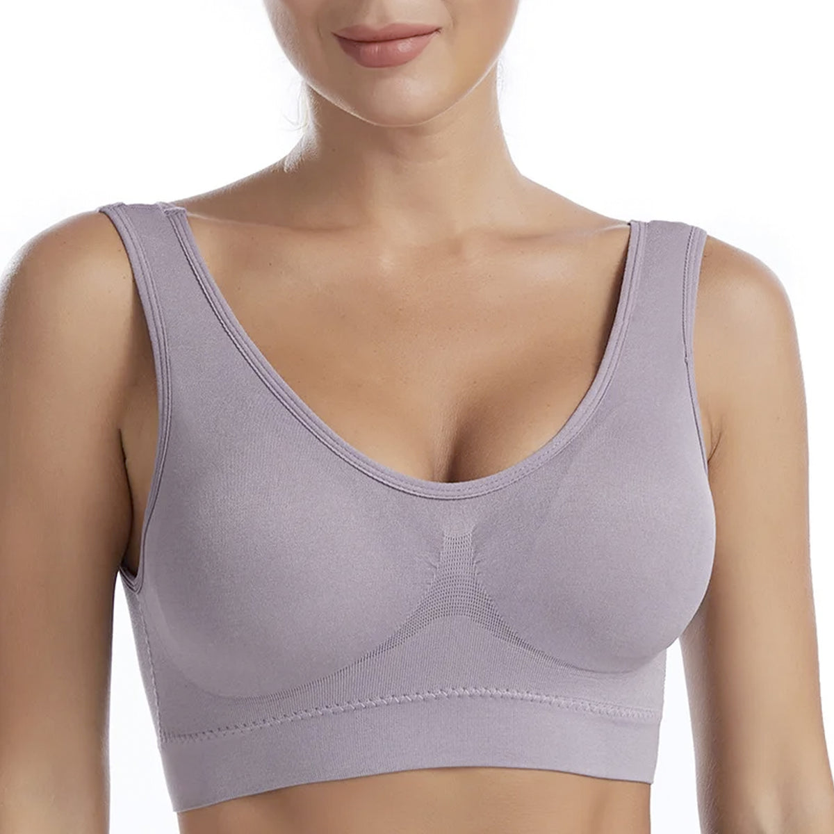 Slip-On Wireless Seamless Padded Bralette Comfort Bra
