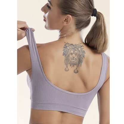 Slip-On Wireless Seamless Padded Bralette Comfort Bra - Gunmetal Grey