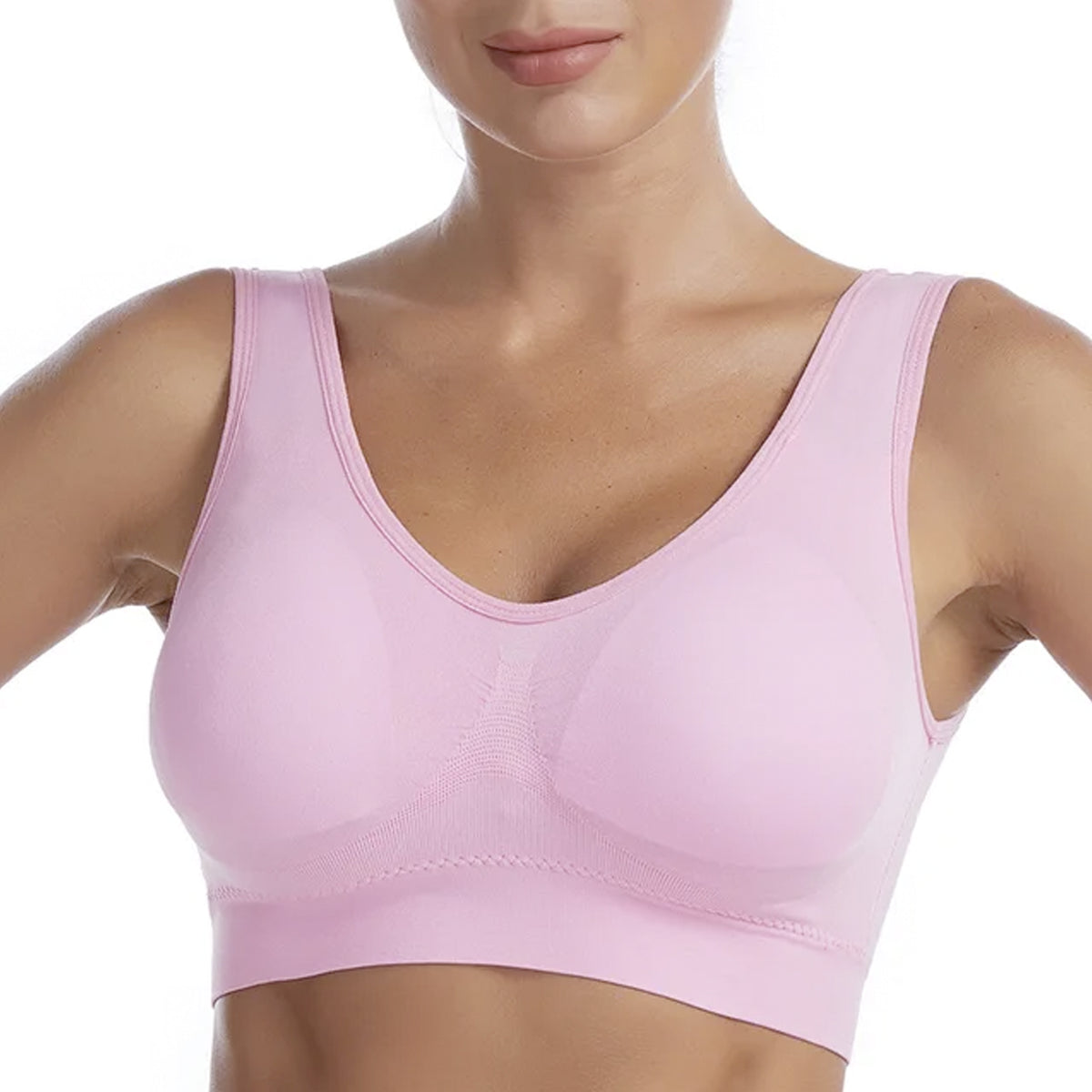 Slip-On Wireless Seamless Padded Bralette Comfort Bra