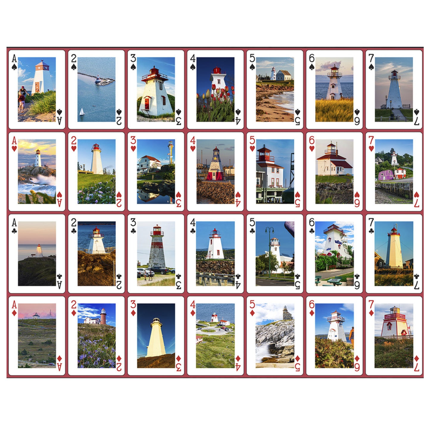 Atlantic Canada Lighthouse Playing Cards