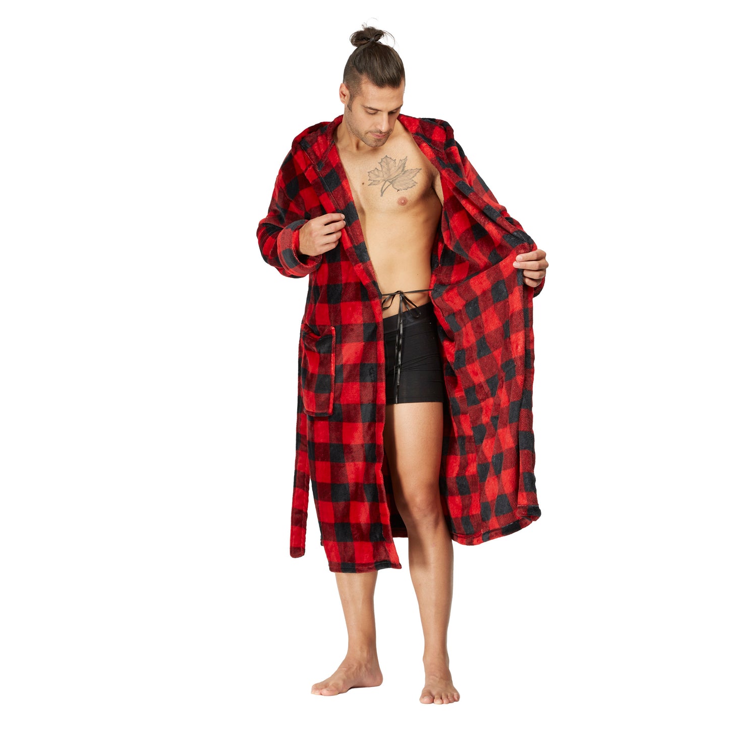 Men's Full Lenght Large Hooded Full Bath Robe