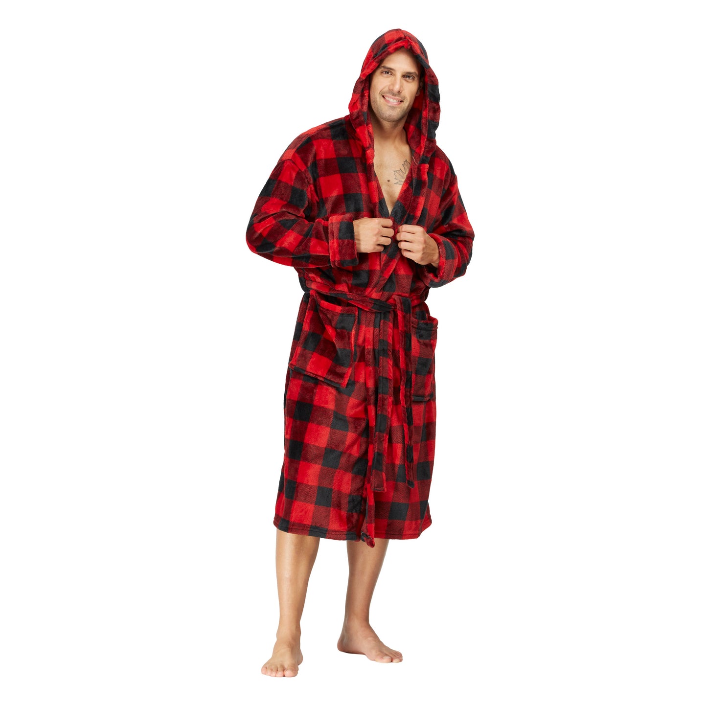 Men's Full Lenght Large Hooded Full Bath Robe