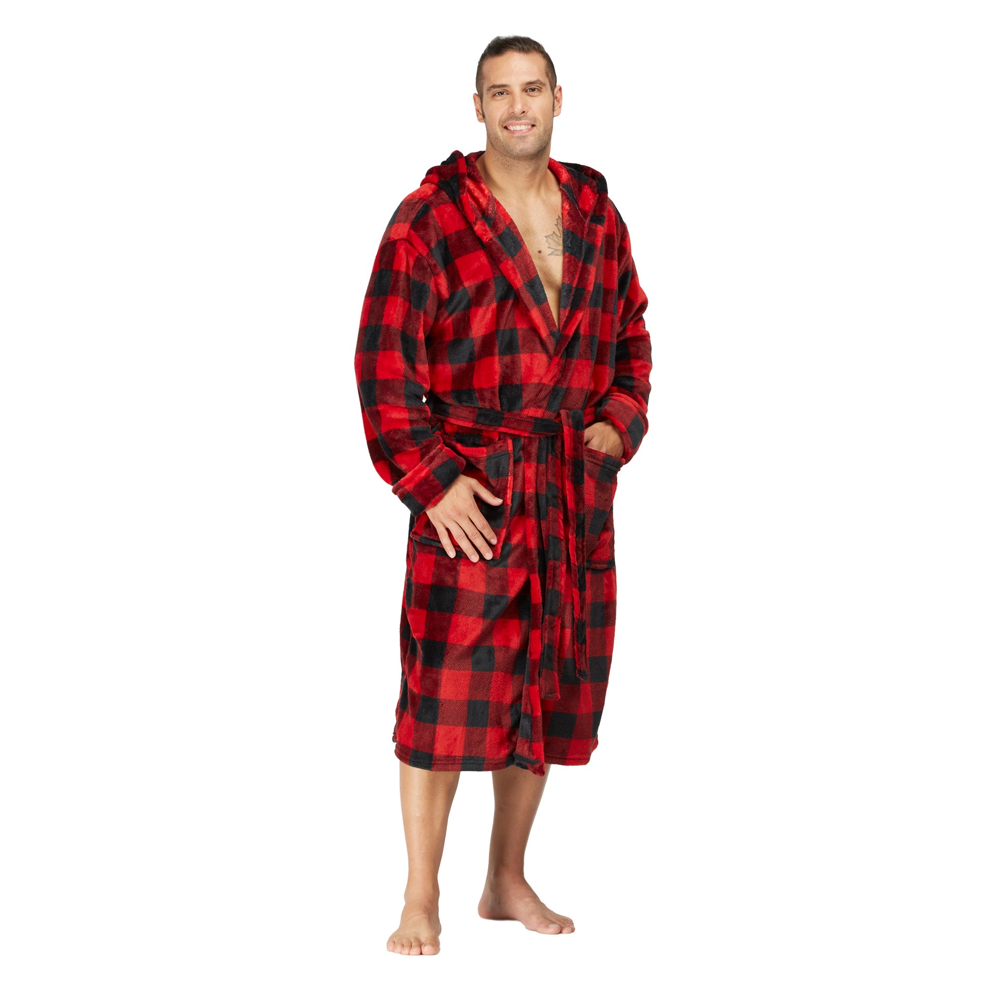 Men's Full Lenght Large Hooded Full Bath Robe