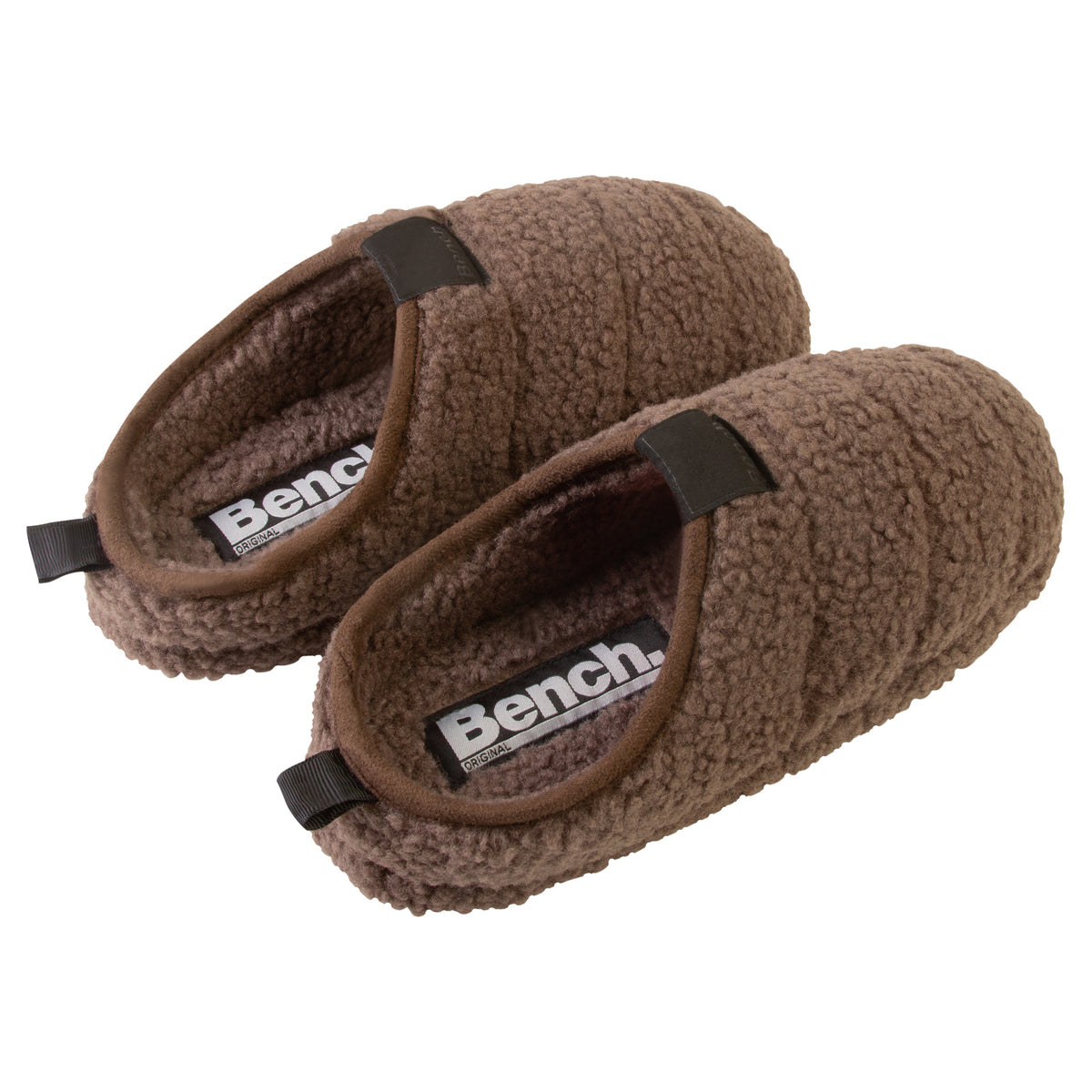 Sherpa Scuff Slip-on Slippers Bench Brand Padded Non-skid Rubber Sole