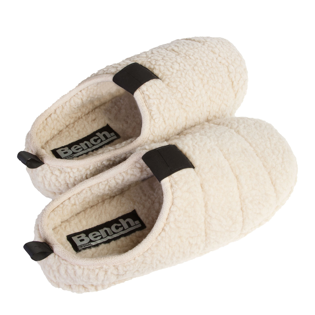 Sherpa Scuff Slip-on Slippers Bench Brand Padded Non-skid Rubber Sole