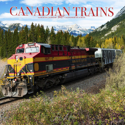 2027 Canadian Trains Large Wall Calendar featuring Canadian railway photography by John Morris