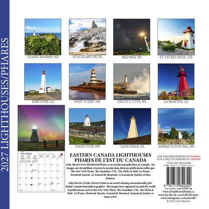 2027 Canada Wall Calendar Eastern Canada Lighthouse