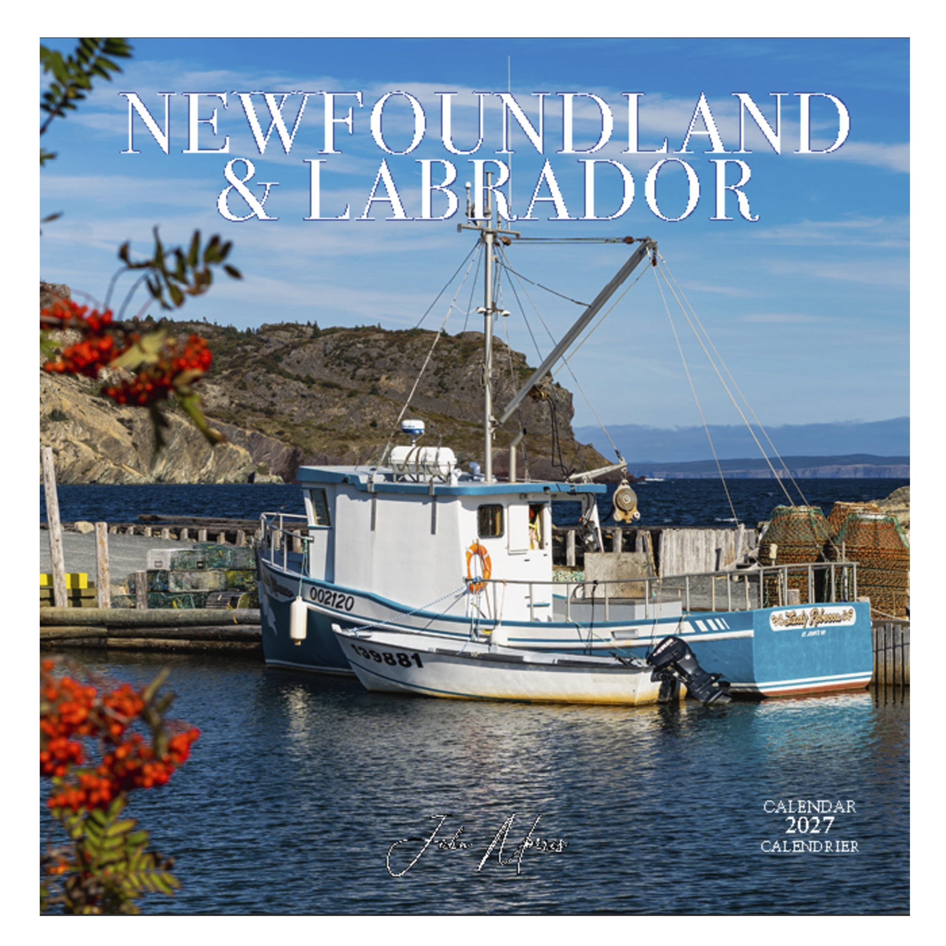 2027 Newfoundland & Labrador Small Wall Calendar featuring Canadian photography by John Morris