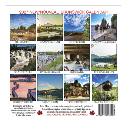 2027 New Brunswick Small Wall Calendar featuring New Brunswick landscape photography by John Morris