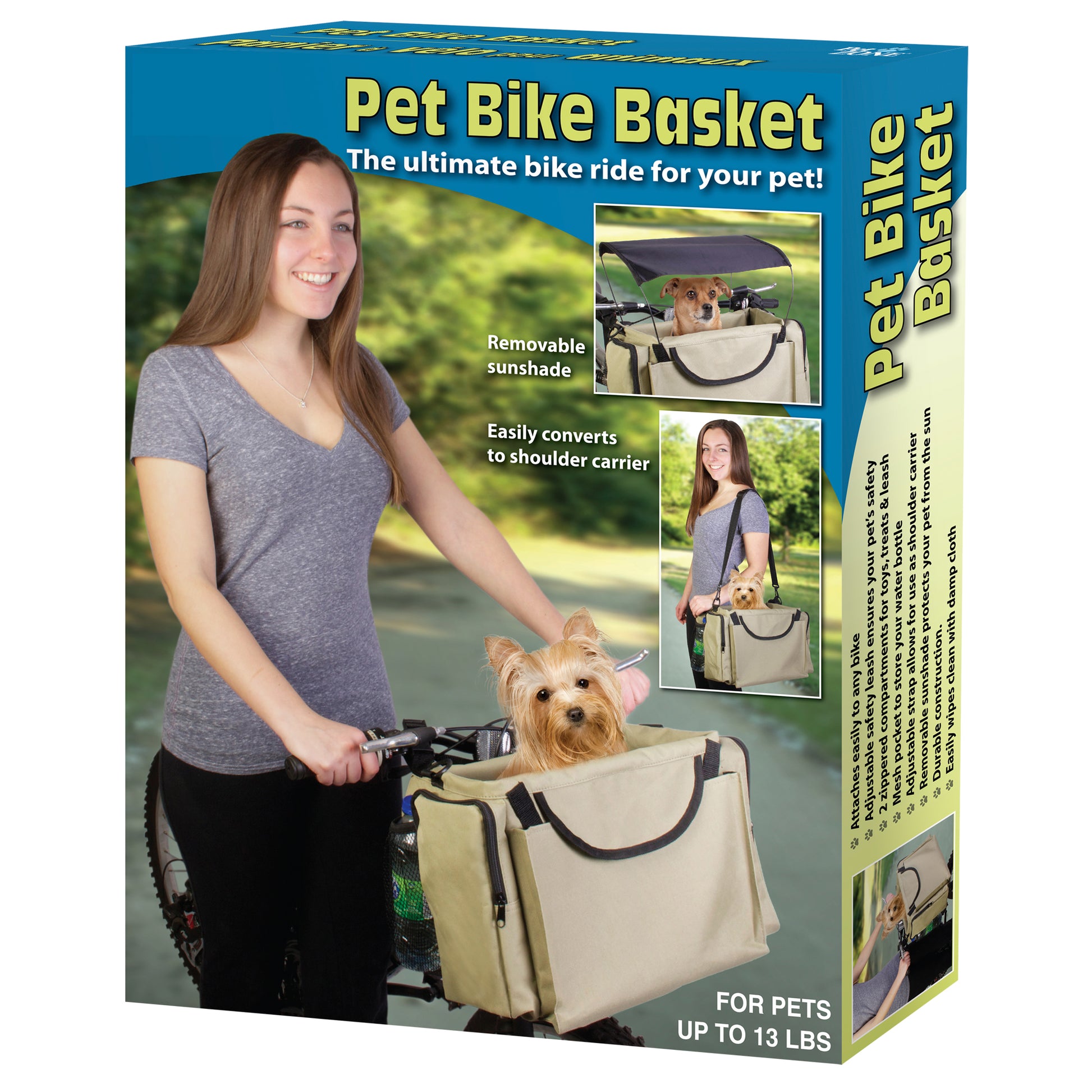 Pet Bicycle Basket and Carrier