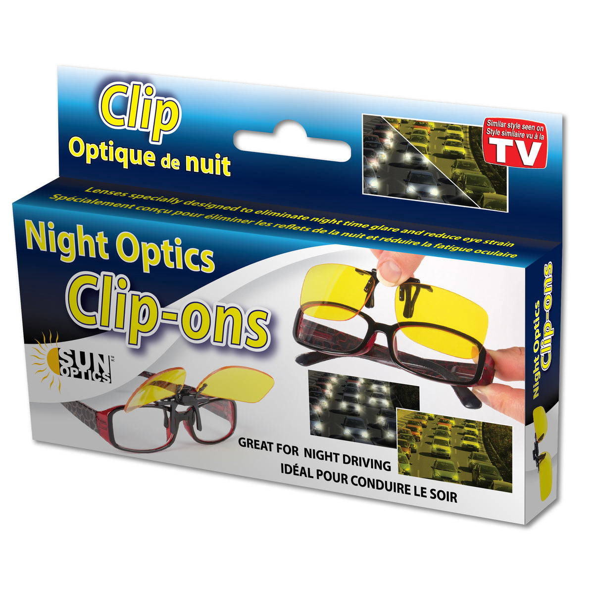 Sun Optics Night Driving Glasses - Clip-On