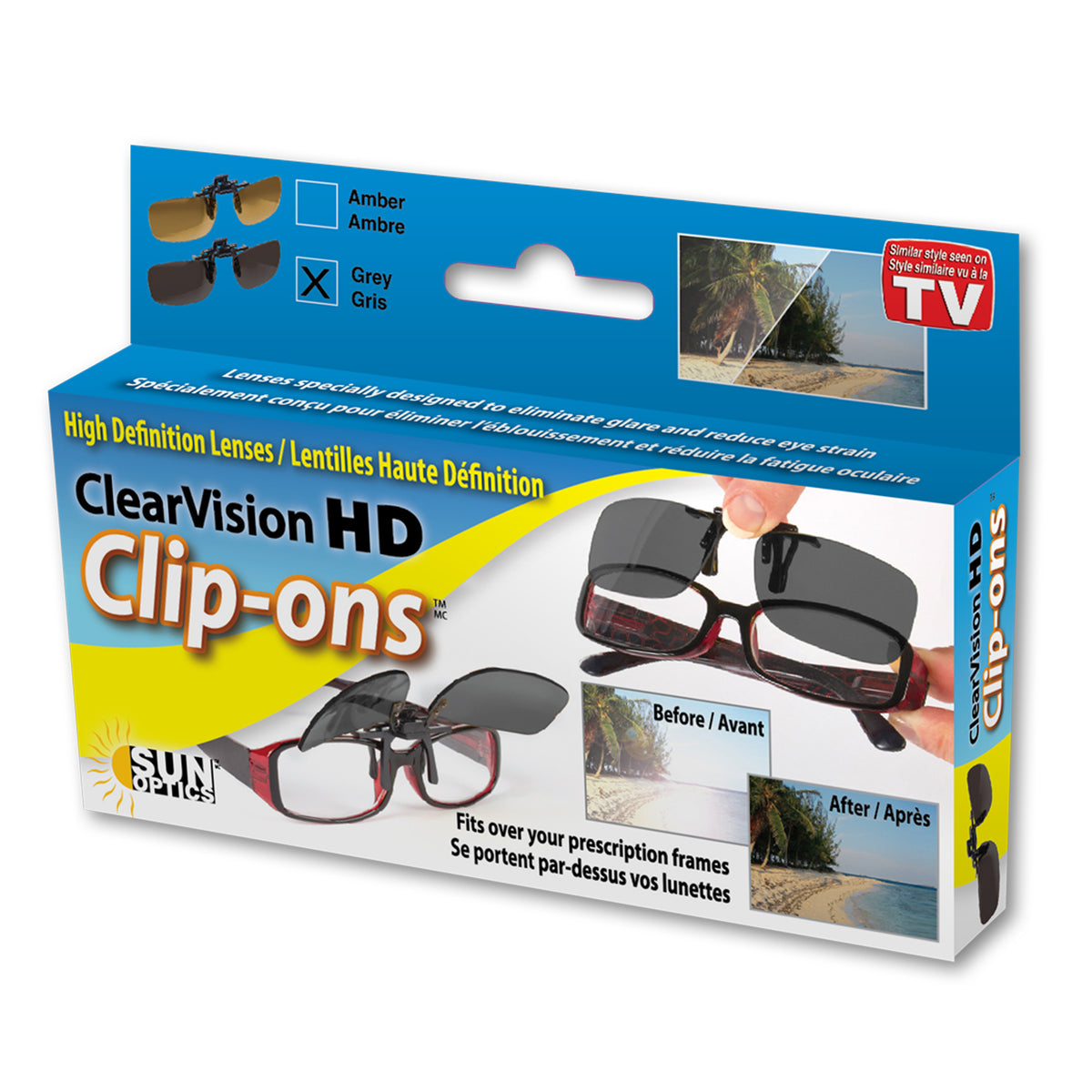 Sunglasses - Clip-On - ClearVision HD Style N62123
